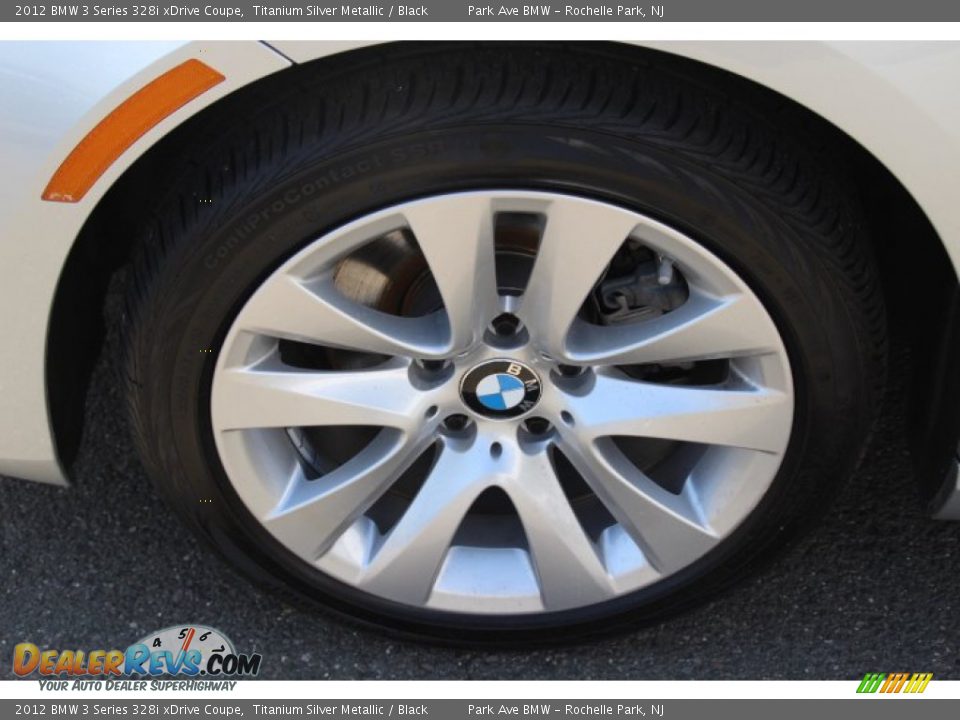 2012 BMW 3 Series 328i xDrive Coupe Titanium Silver Metallic / Black Photo #31
