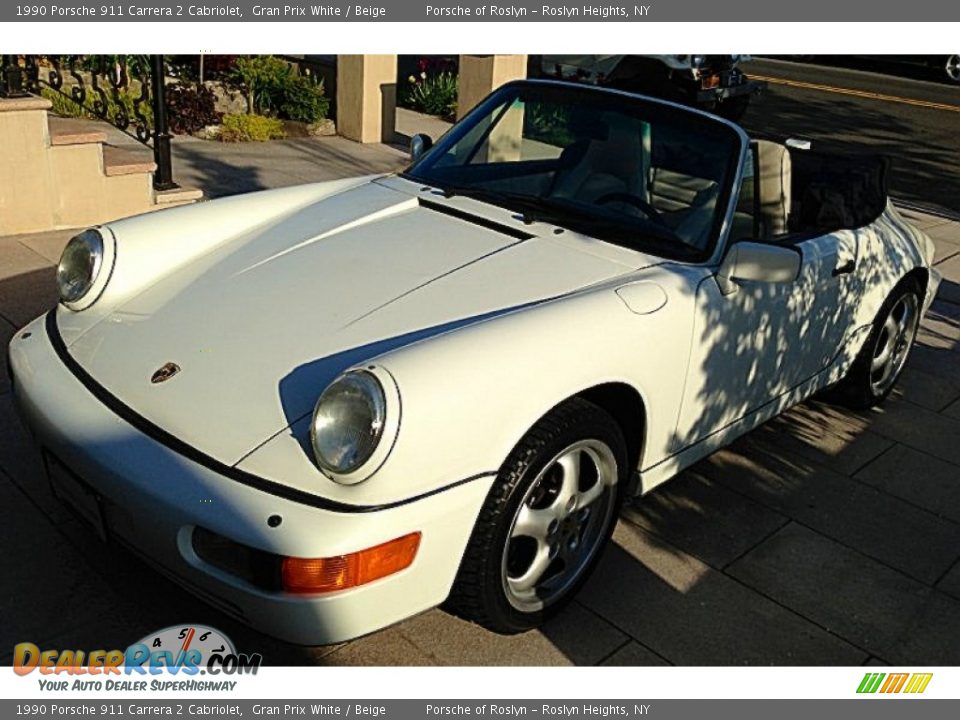 Front 3/4 View of 1990 Porsche 911 Carrera 2 Cabriolet Photo #4