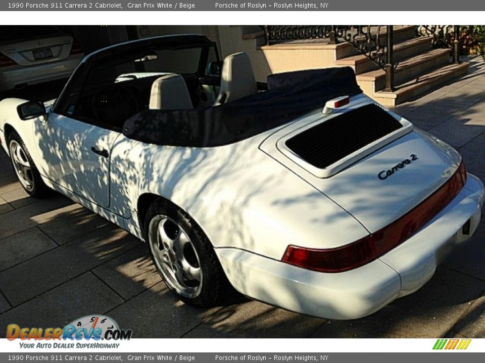 1990 Porsche 911 Carrera 2 Cabriolet Gran Prix White / Beige Photo #5
