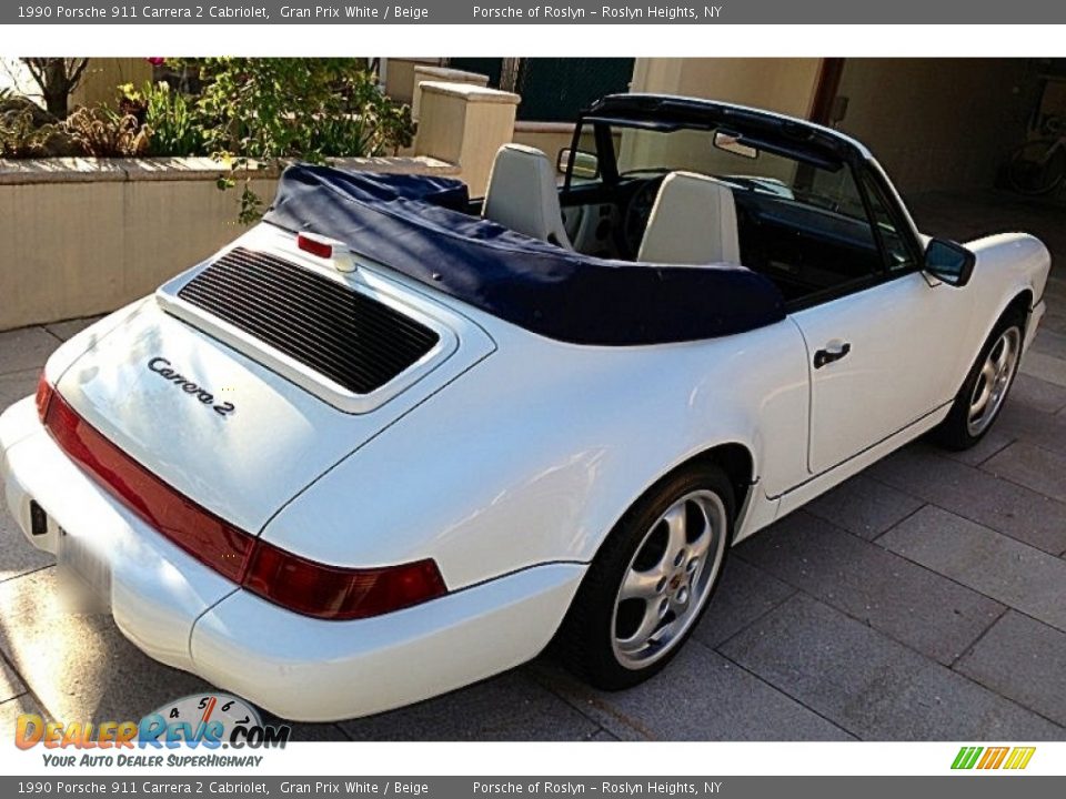 Gran Prix White 1990 Porsche 911 Carrera 2 Cabriolet Photo #6