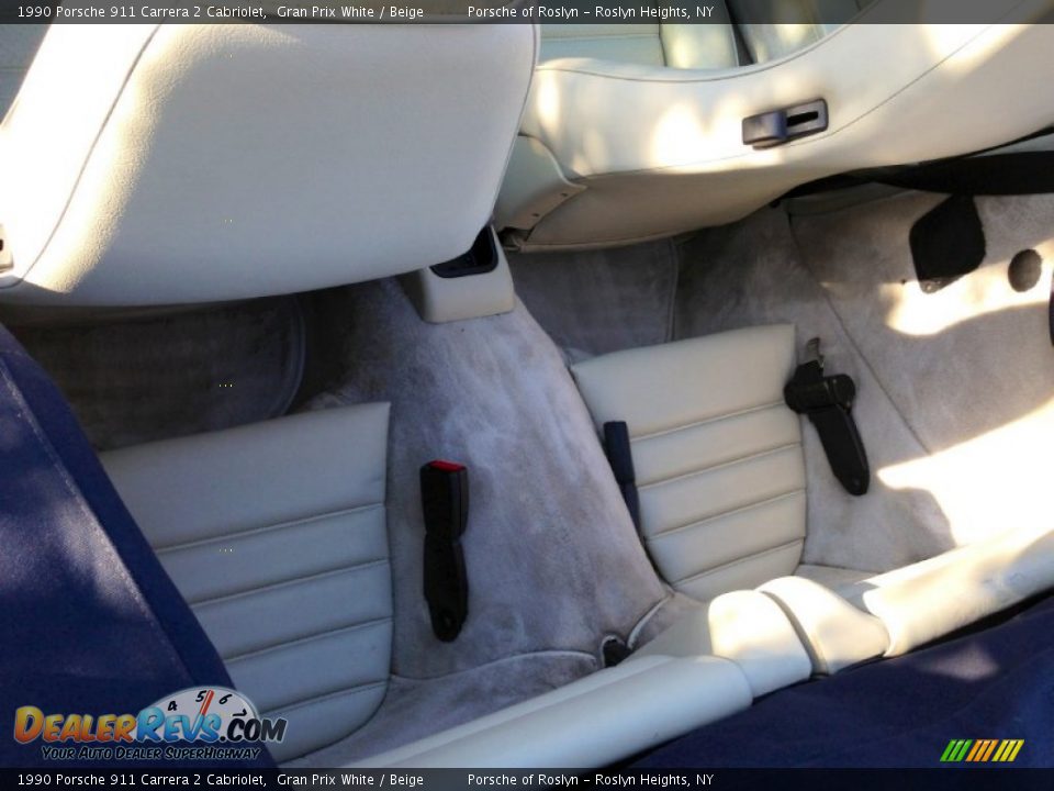 Rear Seat of 1990 Porsche 911 Carrera 2 Cabriolet Photo #9