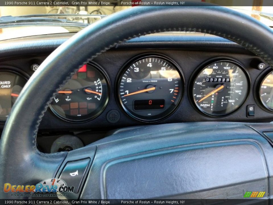 1990 Porsche 911 Carrera 2 Cabriolet Gauges Photo #10