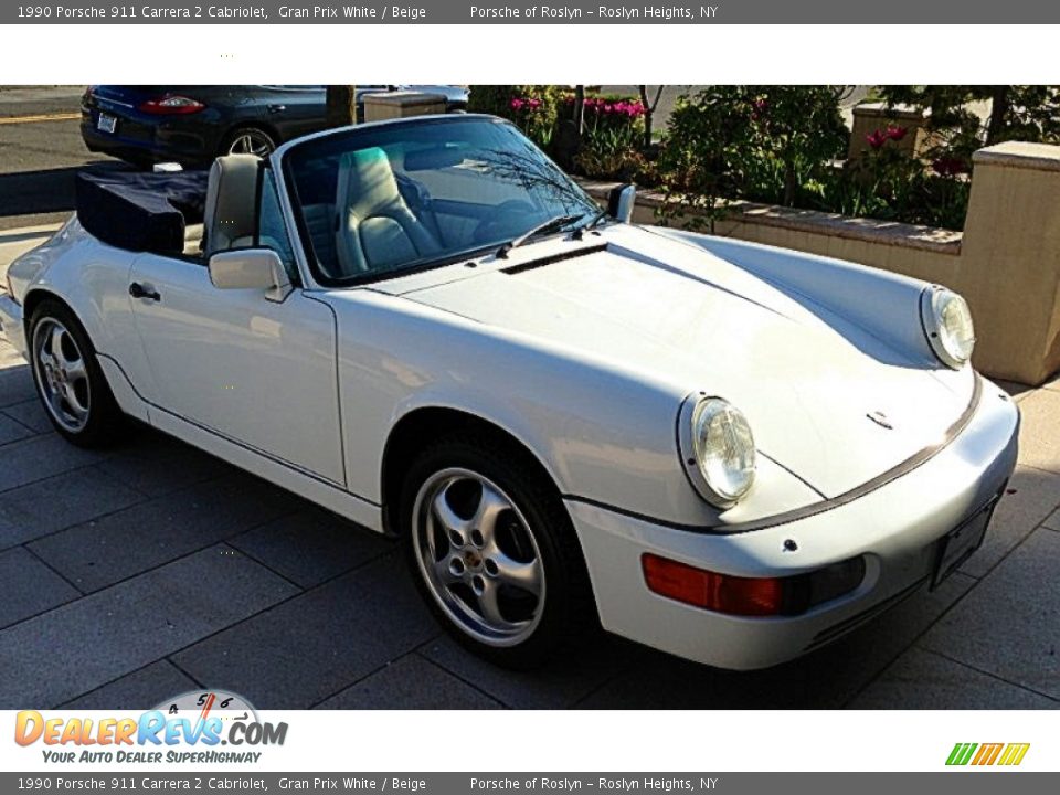 Front 3/4 View of 1990 Porsche 911 Carrera 2 Cabriolet Photo #16