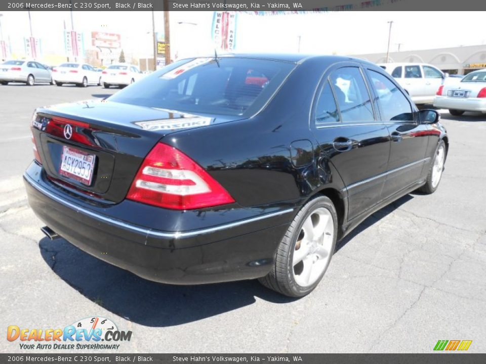 2006 Mercedes-Benz C 230 Sport Black / Black Photo #5