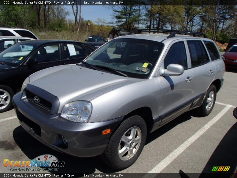 2004 Hyundai Santa Fe GLS 4WD Pewter / Gray Photo #3