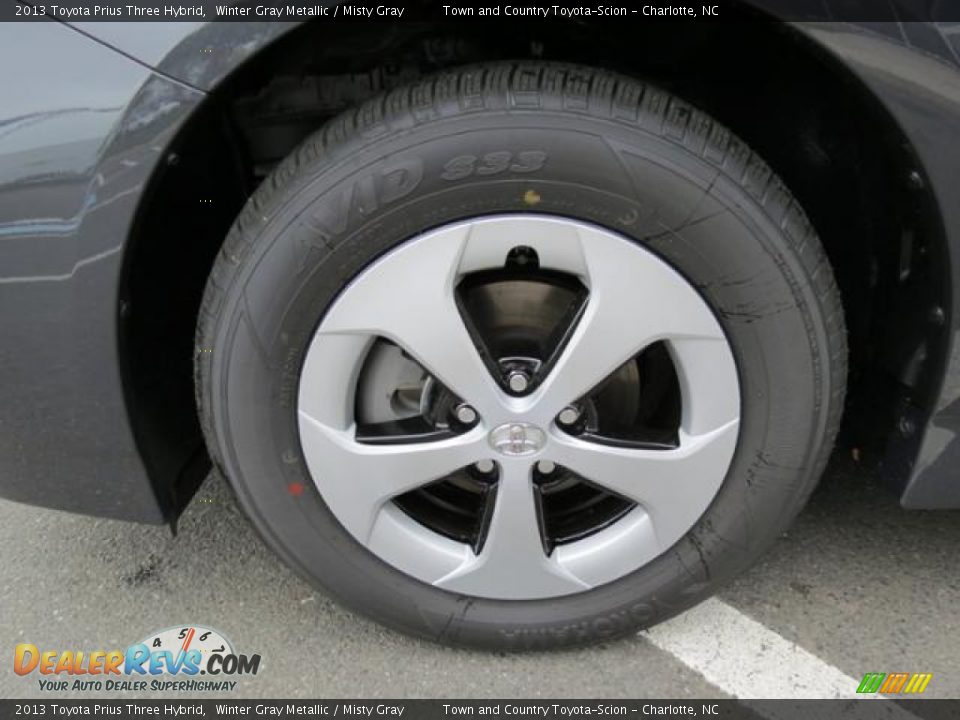 2013 Toyota Prius Three Hybrid Winter Gray Metallic / Misty Gray Photo #4