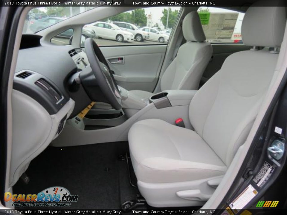 2013 Toyota Prius Three Hybrid Winter Gray Metallic / Misty Gray Photo #8