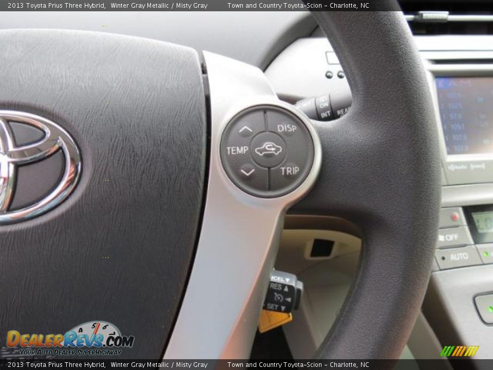 2013 Toyota Prius Three Hybrid Winter Gray Metallic / Misty Gray Photo #14