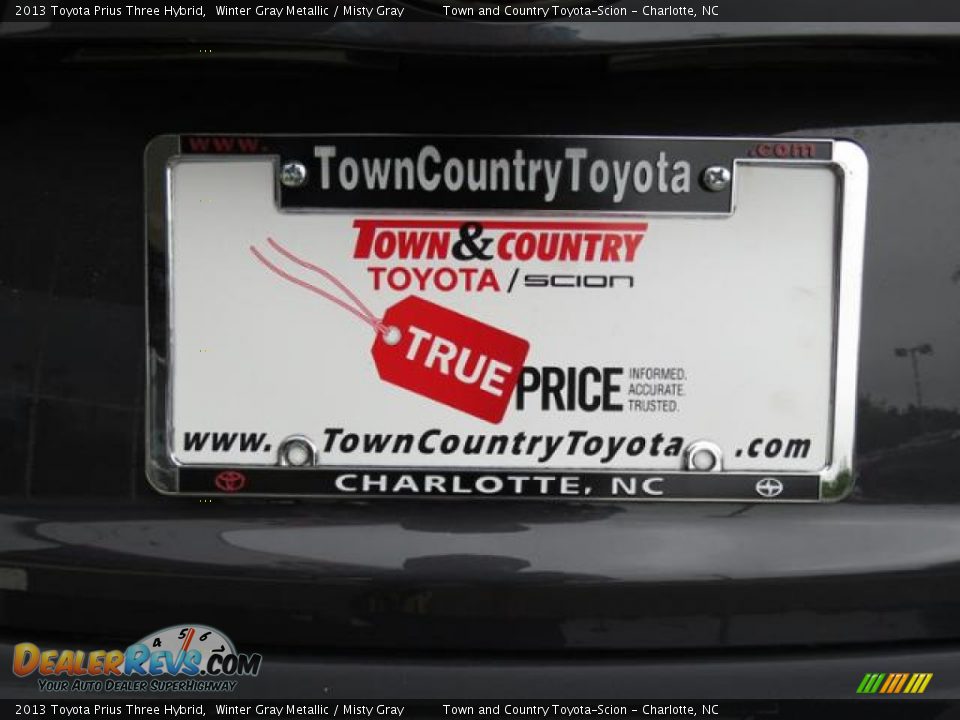 2013 Toyota Prius Three Hybrid Winter Gray Metallic / Misty Gray Photo #21