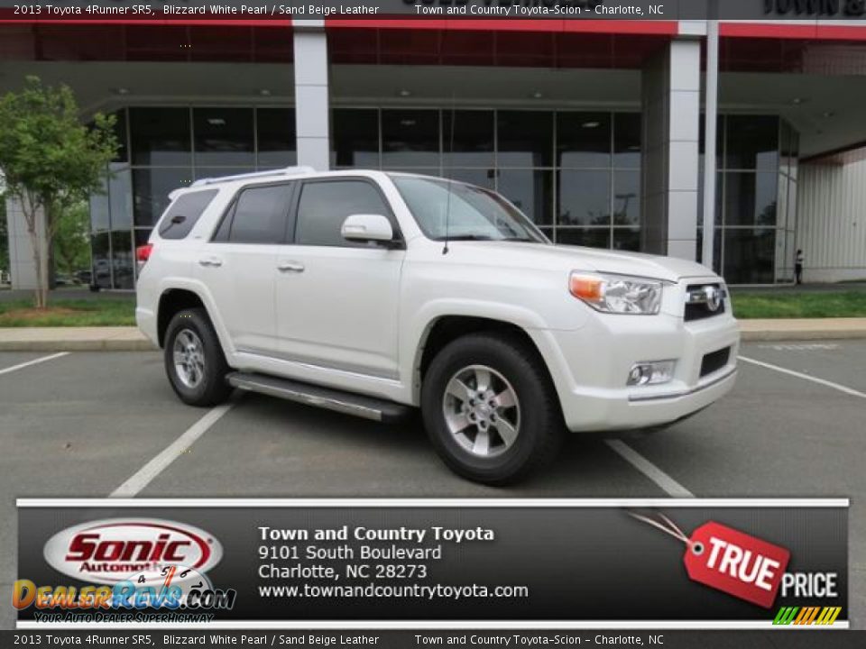 2013 Toyota 4Runner SR5 Blizzard White Pearl / Sand Beige Leather Photo #1