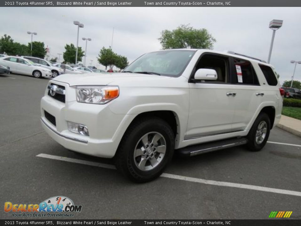 2013 Toyota 4Runner SR5 Blizzard White Pearl / Sand Beige Leather Photo #3