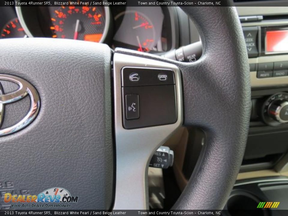 2013 Toyota 4Runner SR5 Blizzard White Pearl / Sand Beige Leather Photo #15