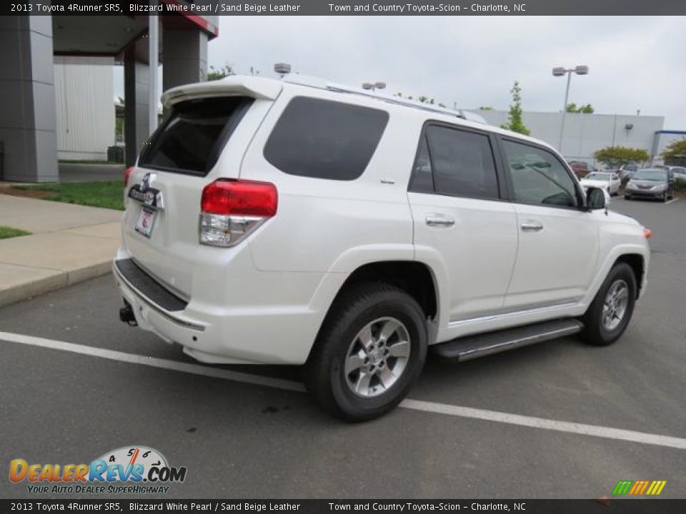 2013 Toyota 4Runner SR5 Blizzard White Pearl / Sand Beige Leather Photo #17