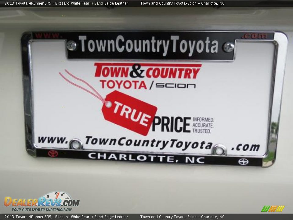 2013 Toyota 4Runner SR5 Blizzard White Pearl / Sand Beige Leather Photo #21