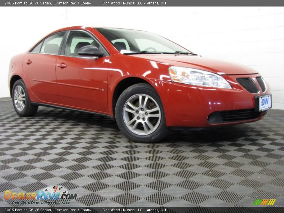 2006 Pontiac G6 V6 Sedan Crimson Red / Ebony Photo #1