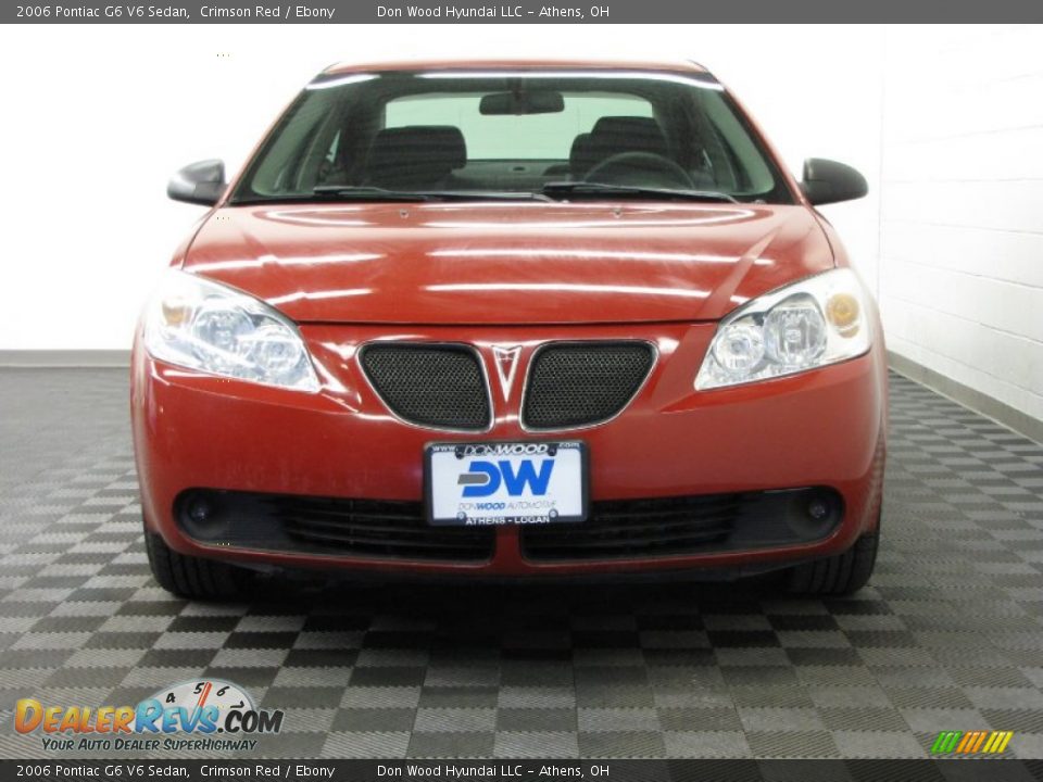 2006 Pontiac G6 V6 Sedan Crimson Red / Ebony Photo #2