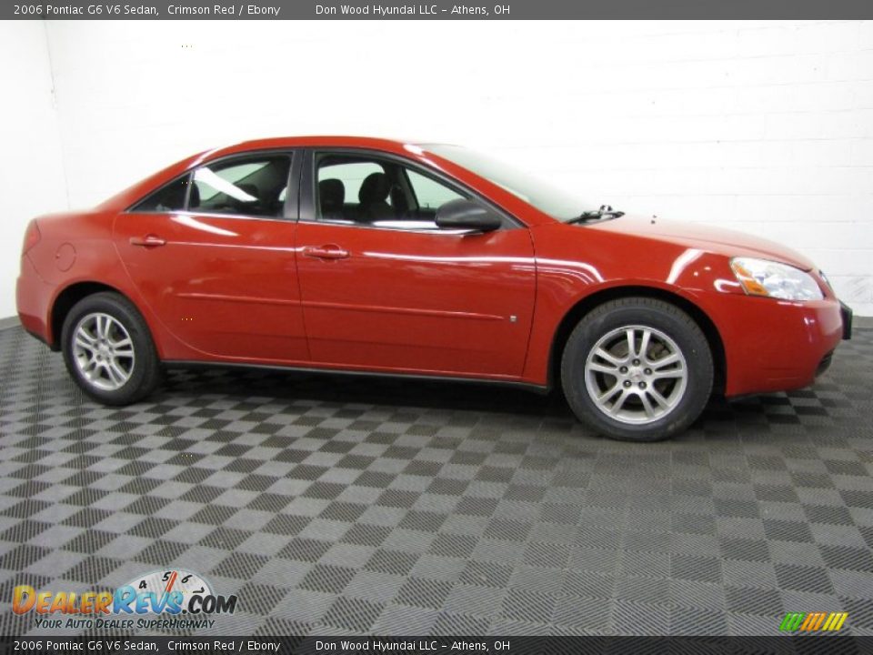 2006 Pontiac G6 V6 Sedan Crimson Red / Ebony Photo #3