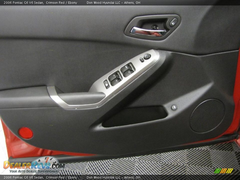 2006 Pontiac G6 V6 Sedan Crimson Red / Ebony Photo #10