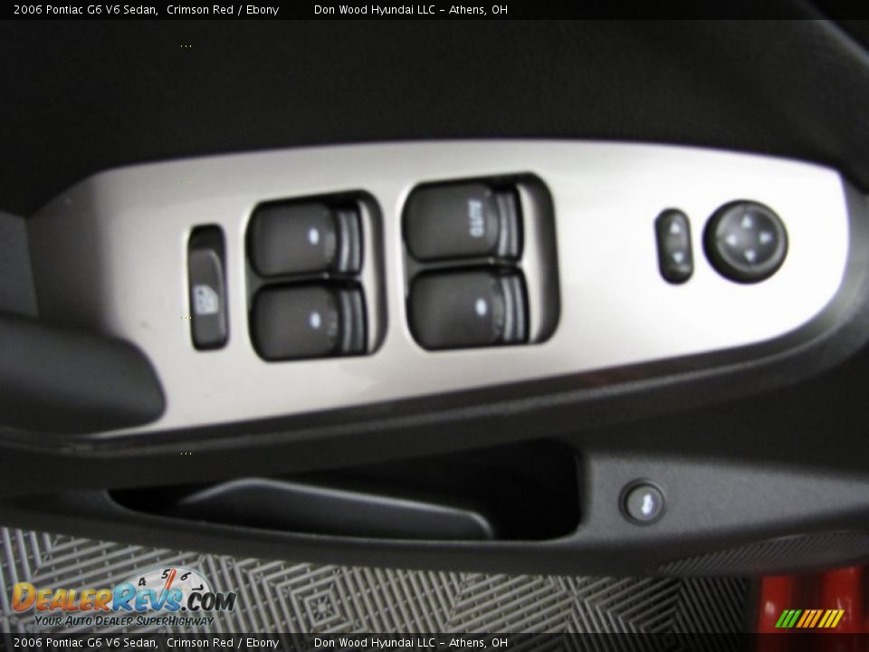 2006 Pontiac G6 V6 Sedan Crimson Red / Ebony Photo #11