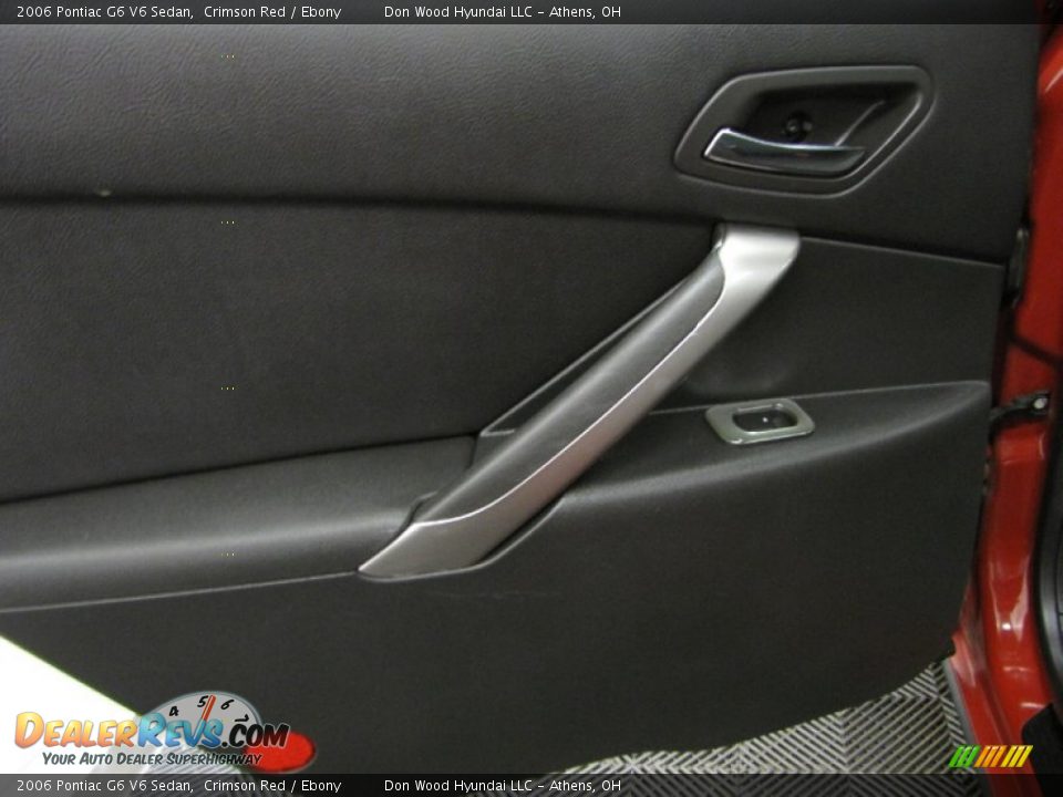 2006 Pontiac G6 V6 Sedan Crimson Red / Ebony Photo #12