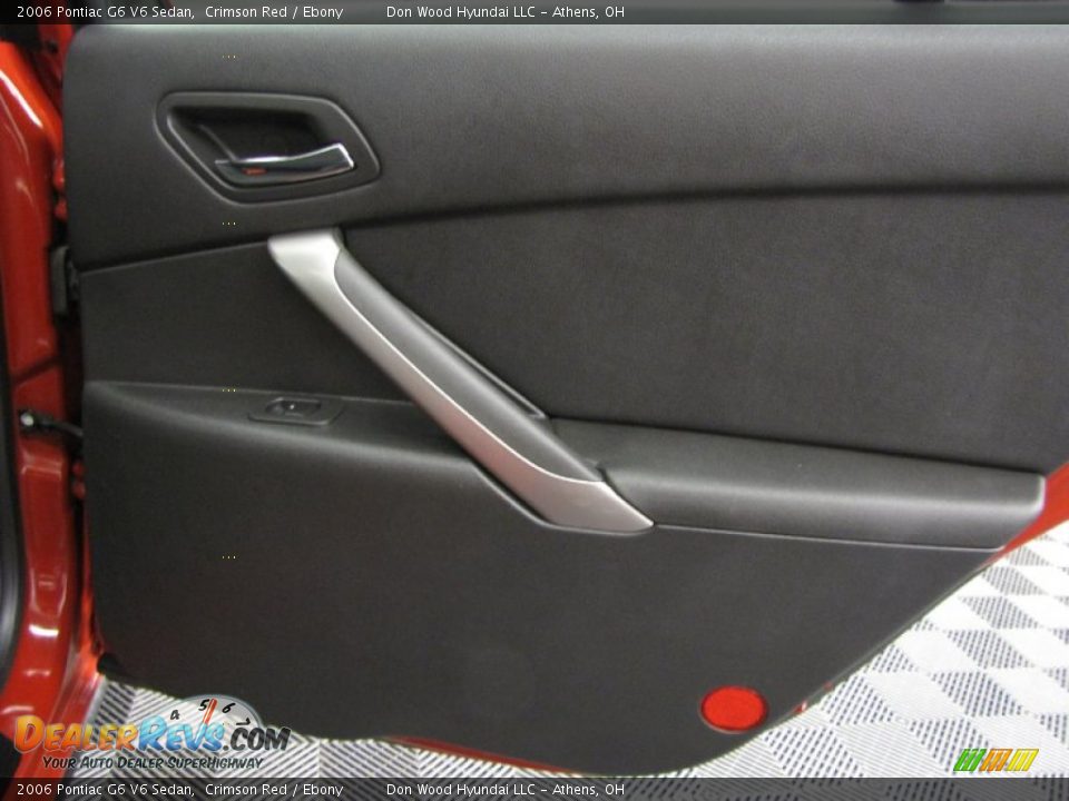 2006 Pontiac G6 V6 Sedan Crimson Red / Ebony Photo #13