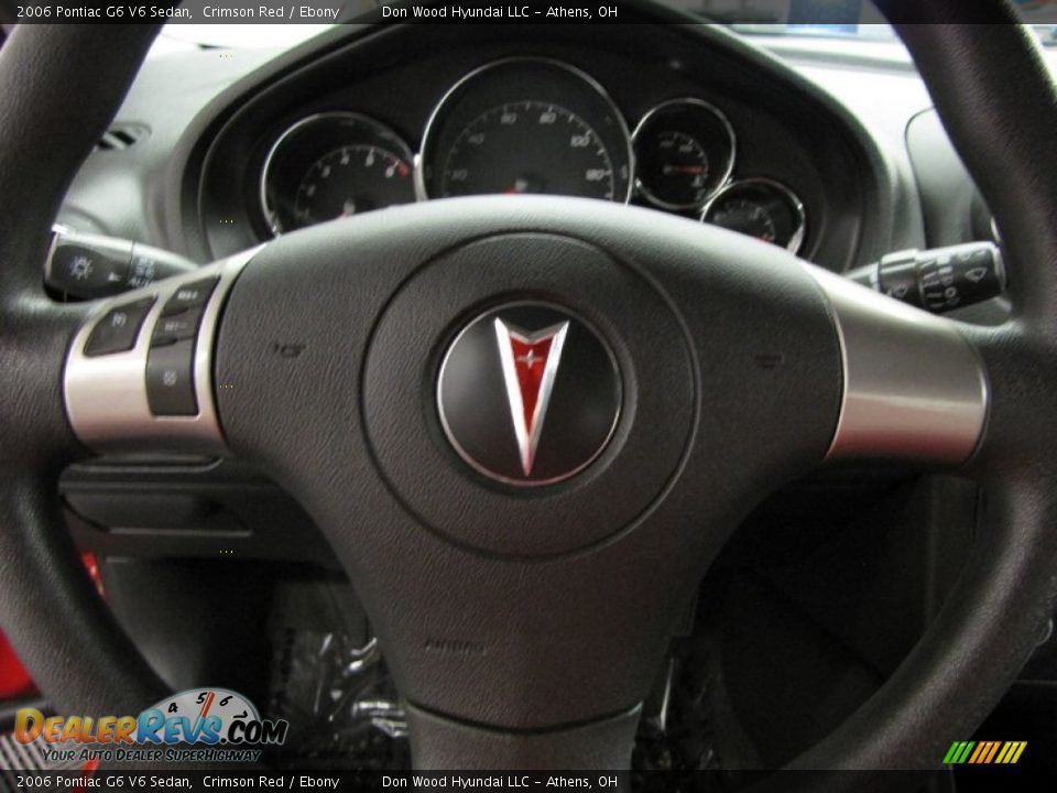 2006 Pontiac G6 V6 Sedan Crimson Red / Ebony Photo #15