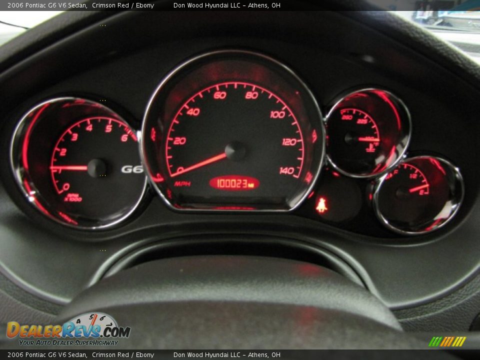 2006 Pontiac G6 V6 Sedan Crimson Red / Ebony Photo #16