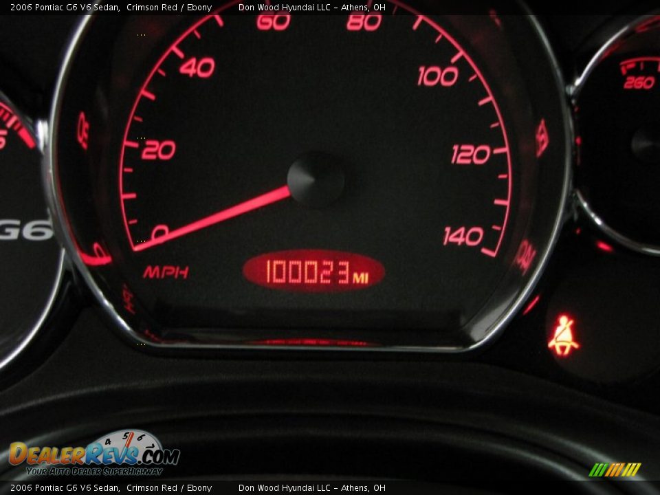 2006 Pontiac G6 V6 Sedan Crimson Red / Ebony Photo #17