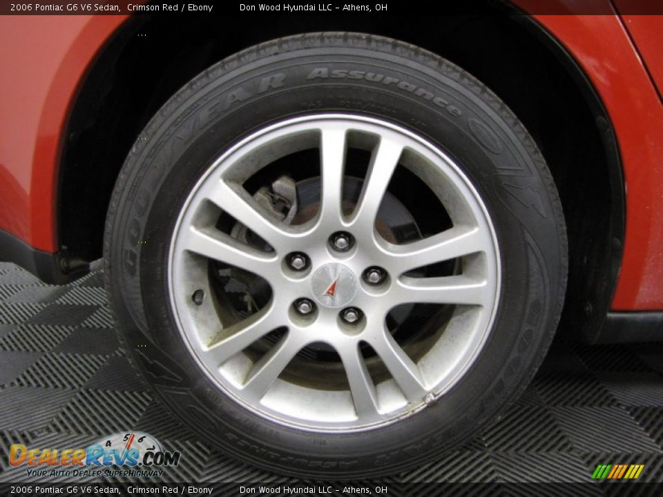 2006 Pontiac G6 V6 Sedan Crimson Red / Ebony Photo #21