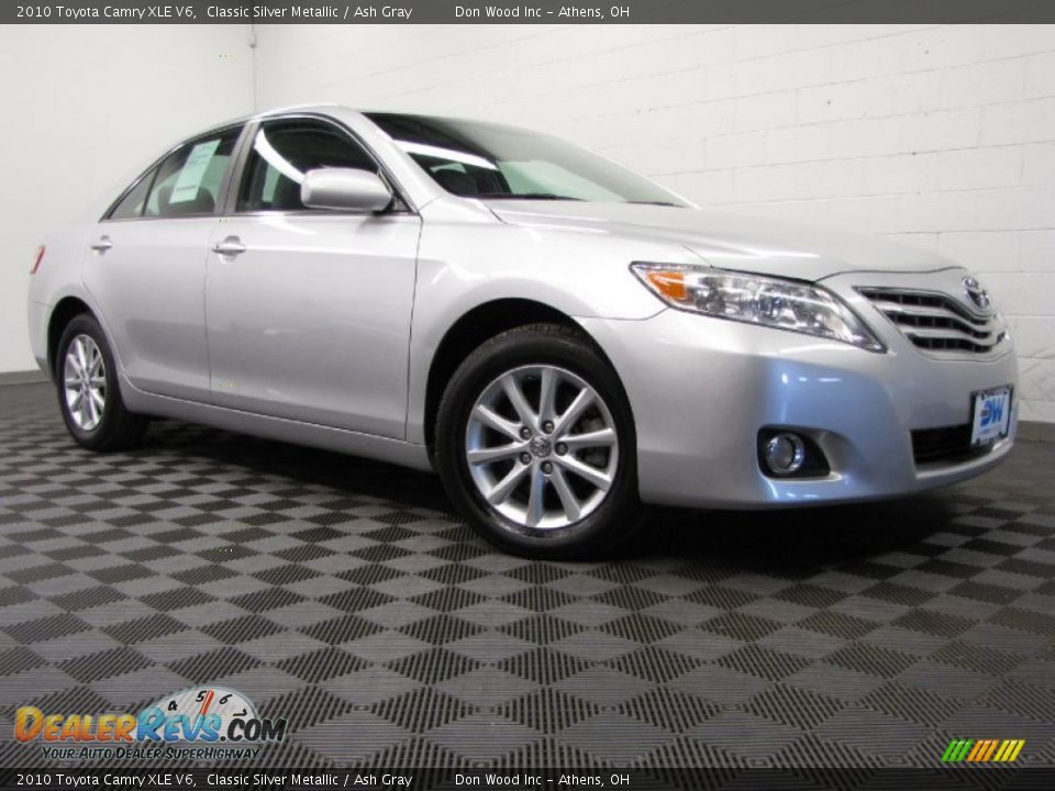 2010 Toyota Camry XLE V6 Classic Silver Metallic / Ash Gray Photo #1