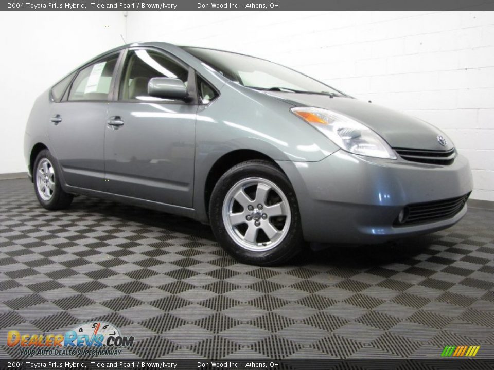2004 Toyota Prius Hybrid Tideland Pearl / Brown/Ivory Photo #1