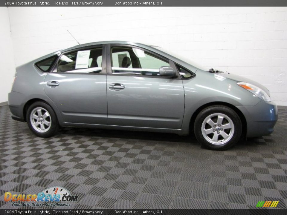 2004 Toyota Prius Hybrid Tideland Pearl / Brown/Ivory Photo #3