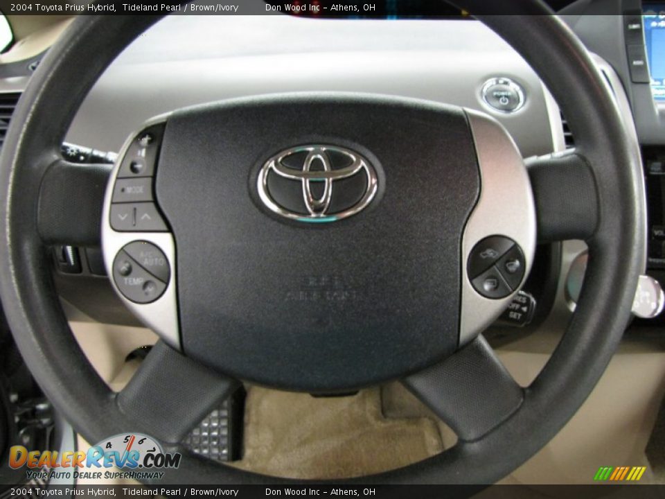 2004 Toyota Prius Hybrid Tideland Pearl / Brown/Ivory Photo #15