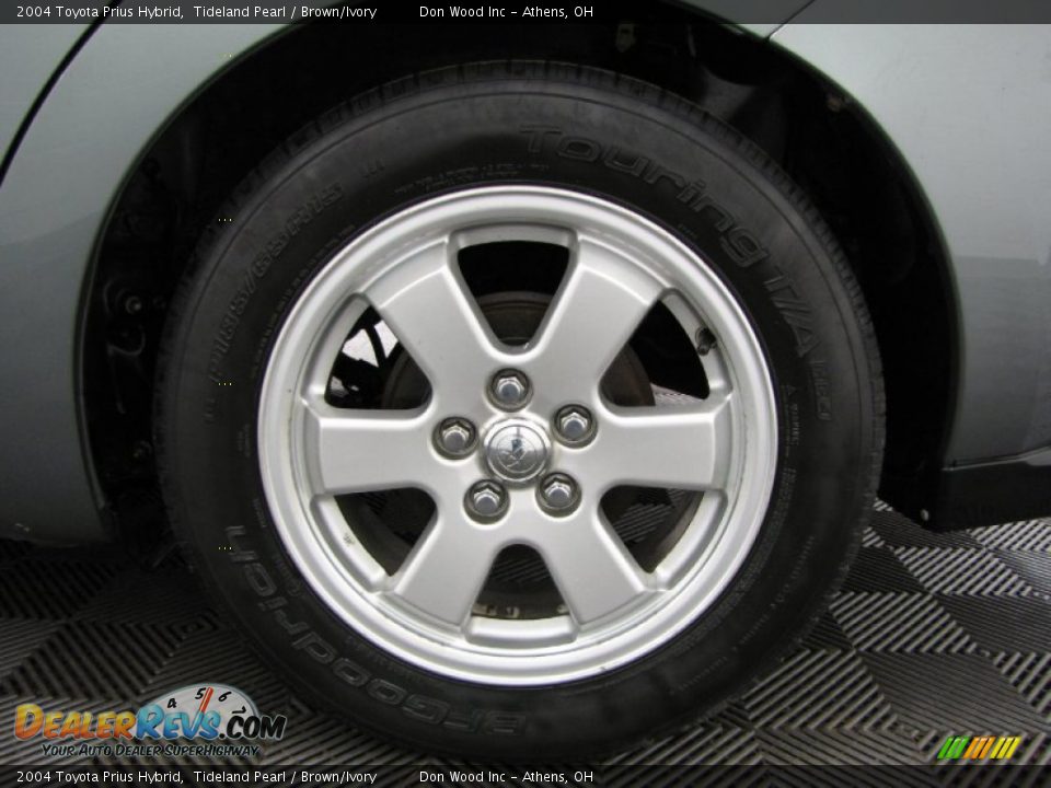 2004 Toyota Prius Hybrid Tideland Pearl / Brown/Ivory Photo #23