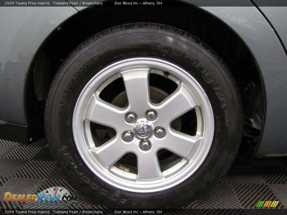 2004 Toyota Prius Hybrid Tideland Pearl / Brown/Ivory Photo #24