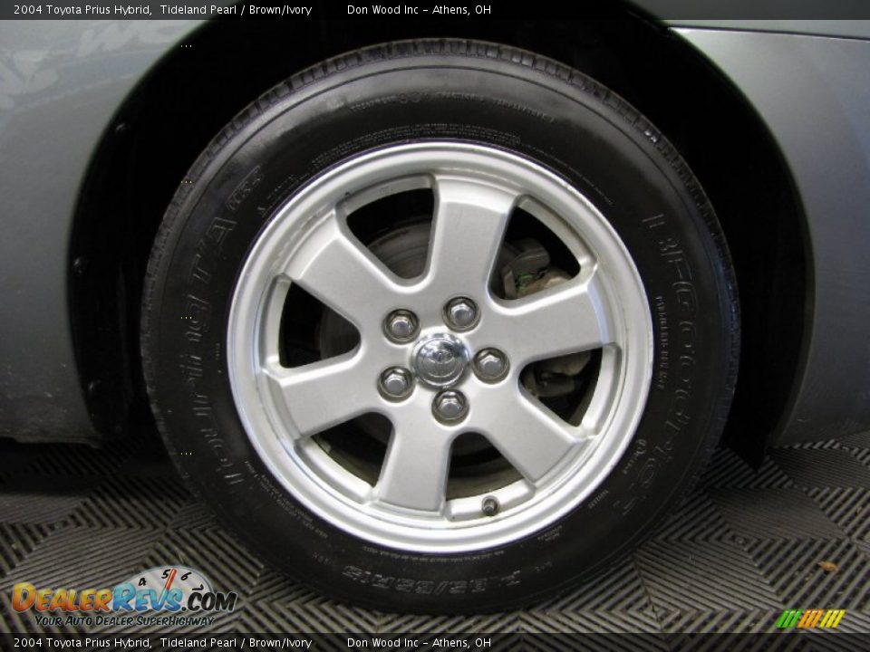 2004 Toyota Prius Hybrid Tideland Pearl / Brown/Ivory Photo #26