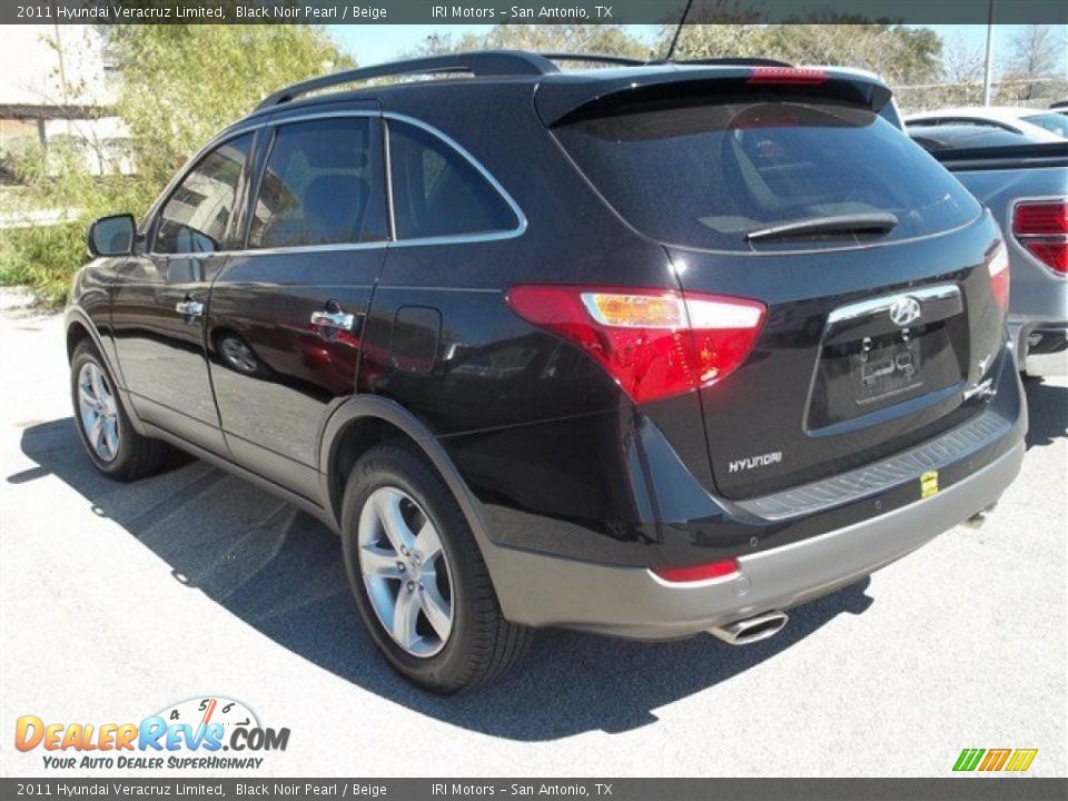 2011 Hyundai Veracruz Limited Black Noir Pearl / Beige Photo #3
