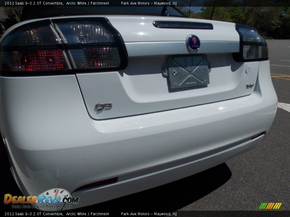 2011 Saab 9-3 2.0T Convertible Arctic White / Parchment Photo #13