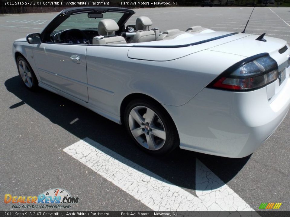 2011 Saab 9-3 2.0T Convertible Arctic White / Parchment Photo #16