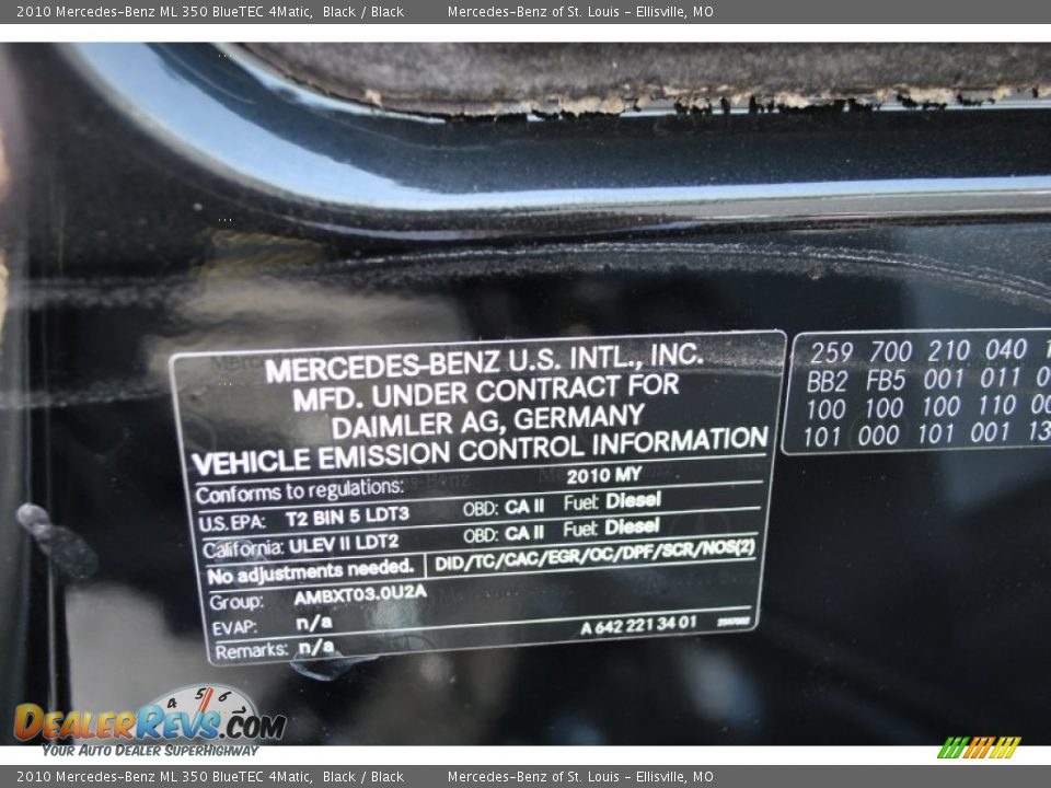 2010 Mercedes-Benz ML 350 BlueTEC 4Matic Black / Black Photo #27
