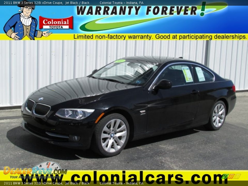 2011 BMW 3 Series 328i xDrive Coupe Jet Black / Black Photo #1