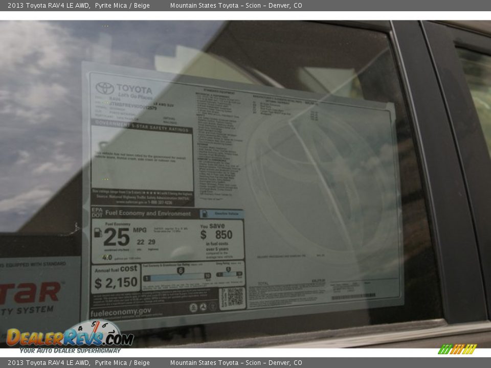 2013 Toyota RAV4 LE AWD Pyrite Mica / Beige Photo #10