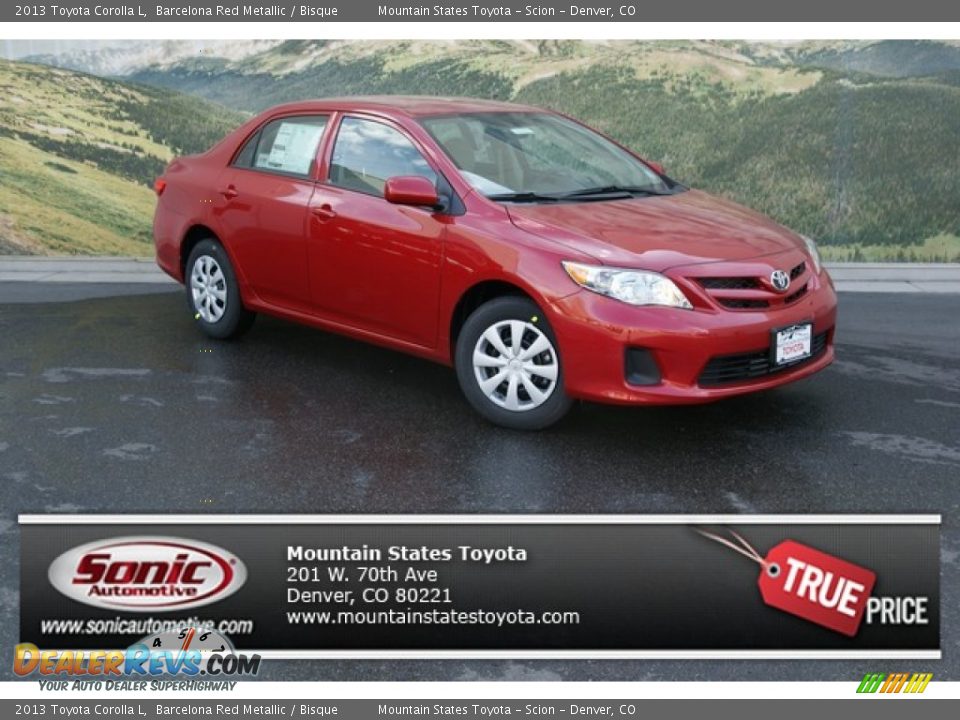 2013 Toyota Corolla L Barcelona Red Metallic / Bisque Photo #1