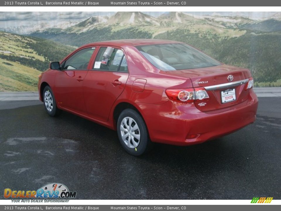 2013 Toyota Corolla L Barcelona Red Metallic / Bisque Photo #2