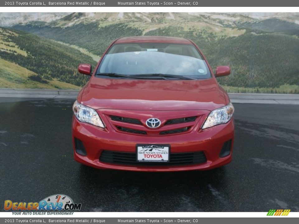 2013 Toyota Corolla L Barcelona Red Metallic / Bisque Photo #3