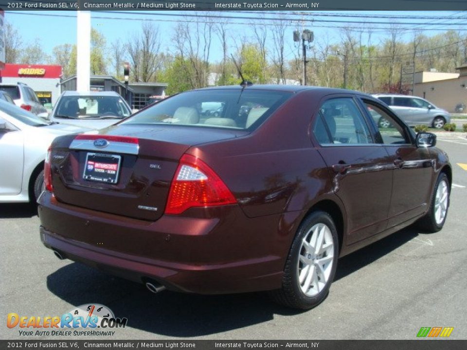 2012 Ford Fusion SEL V6 Cinnamon Metallic / Medium Light Stone Photo #4