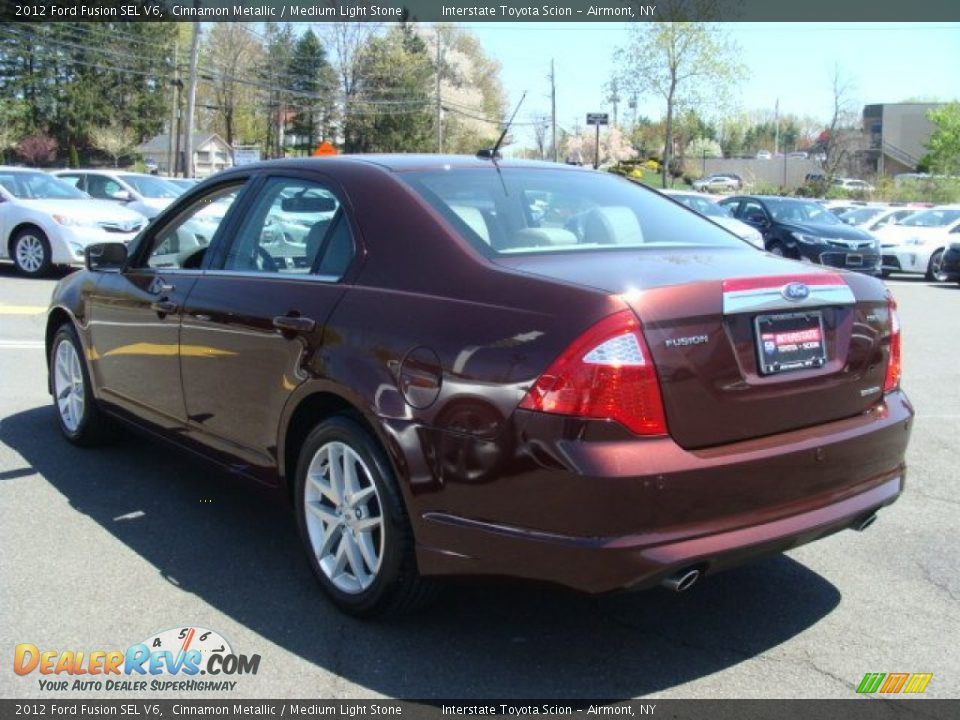2012 Ford Fusion SEL V6 Cinnamon Metallic / Medium Light Stone Photo #6