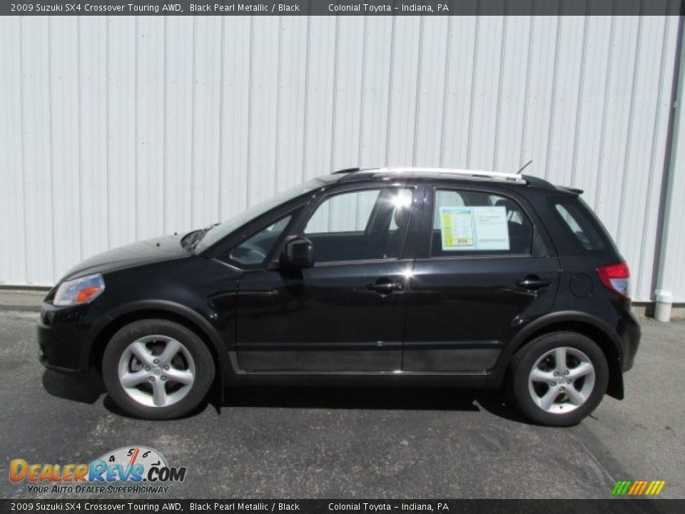 2009 Suzuki SX4 Crossover Touring AWD Black Pearl Metallic / Black Photo #2