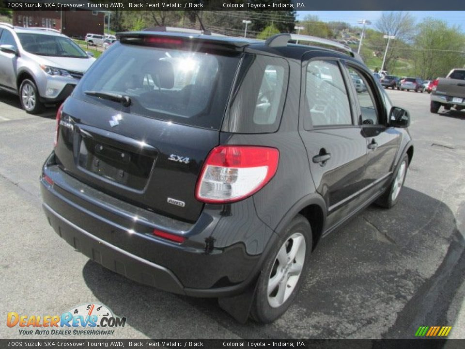 2009 Suzuki SX4 Crossover Touring AWD Black Pearl Metallic / Black Photo #6