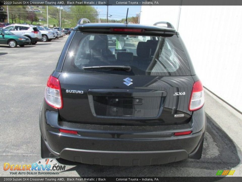 2009 Suzuki SX4 Crossover Touring AWD Black Pearl Metallic / Black Photo #7